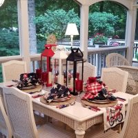 4th of July Patriotic Beach Table Setting