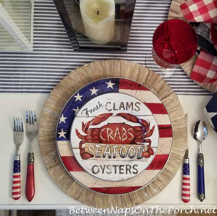 4th of July Table with Beach Theme