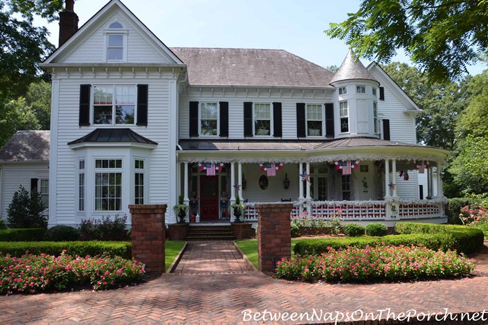 Victorian Home Decorated for the 4th of July