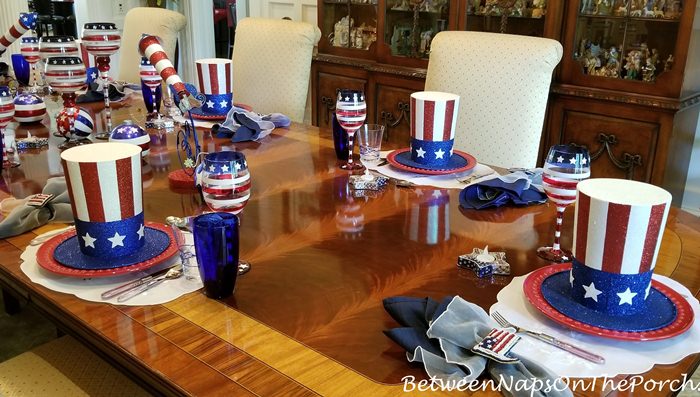 A Patriotic Celebration Table Setting – Between Naps on the Porch