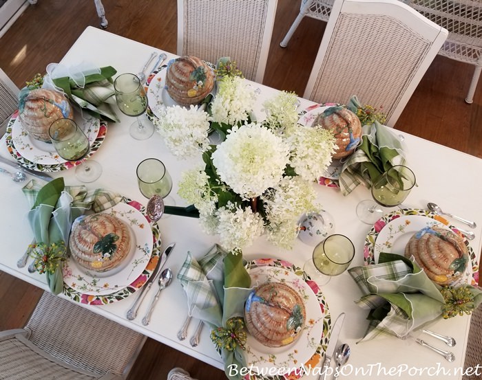 Limelight Hydrangeas in a Summer Tablescape