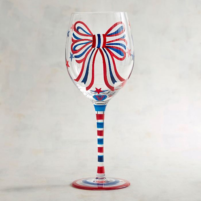 Patriotic Wine Glasses for 4th of July