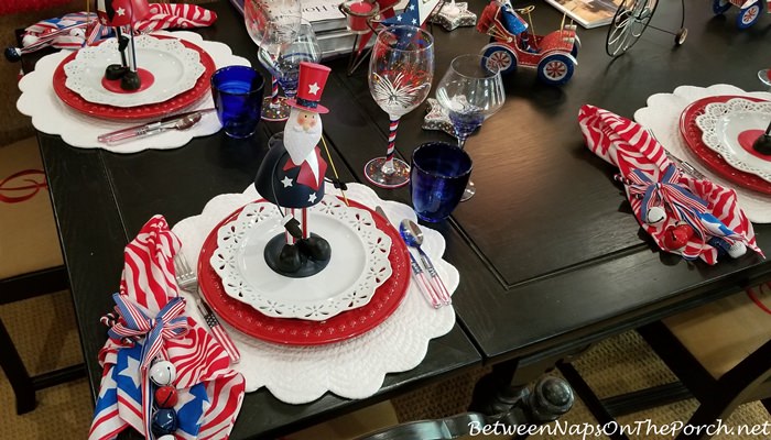 Red, White and Blue Place Setting, 4th of July
