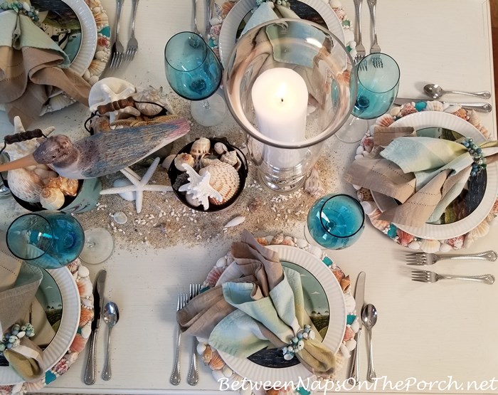 Nautical Summer Table Setting Tablescape