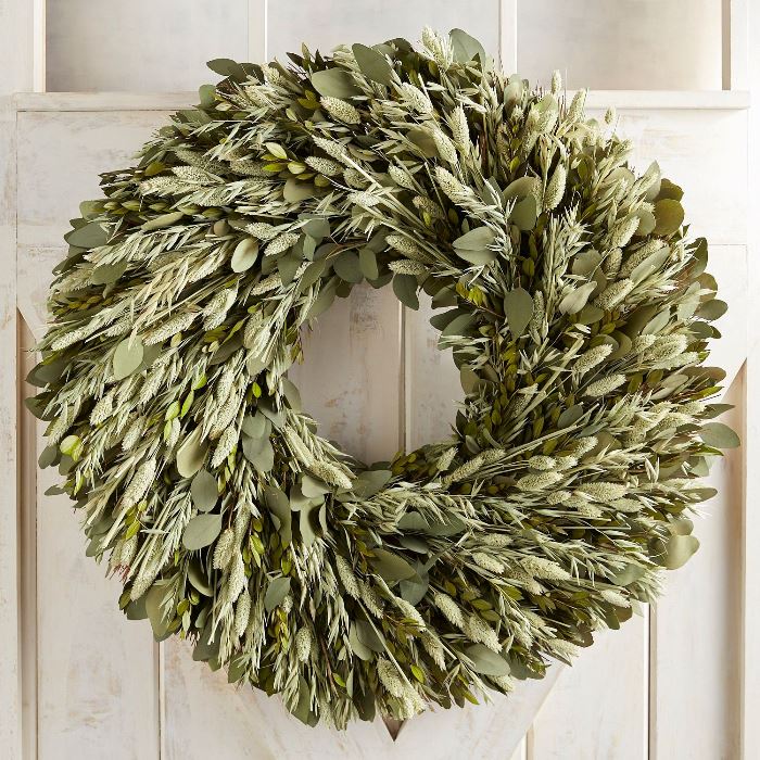 All Green Natural Wreath, Elegant