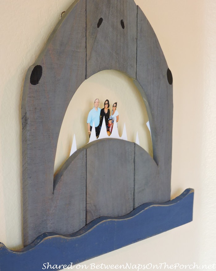 DIY Wooden Shark Sign for Birthday Party