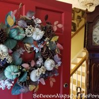 Decorate Door for Fall with Pumpkin Wreath