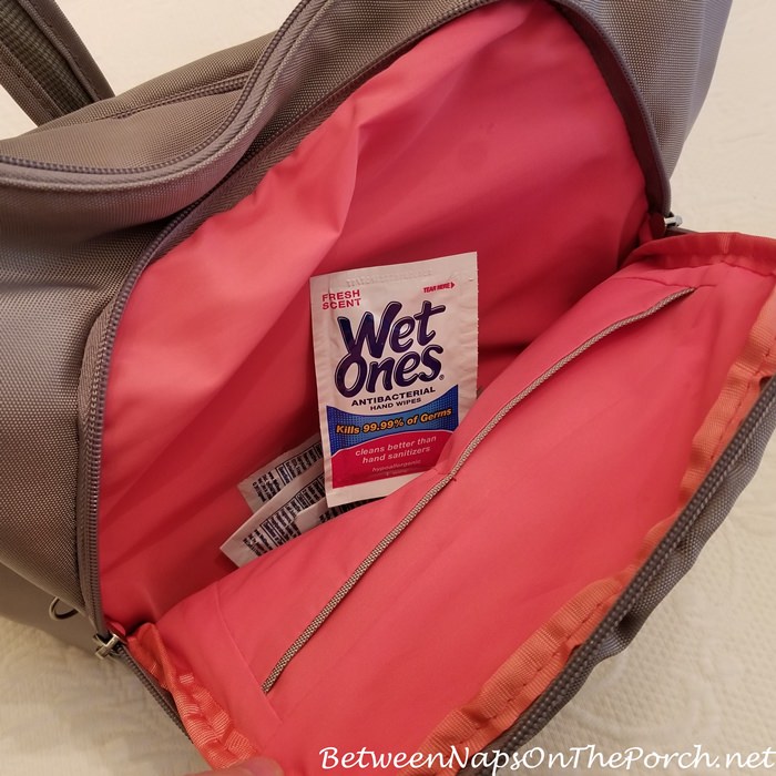 Storage Pockets in Travelon Handbag