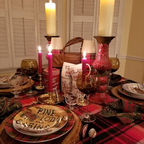Candlelight Woodland Plaid Table for Autumn