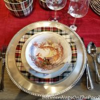 Christmas Place Setting with Tartan Plates