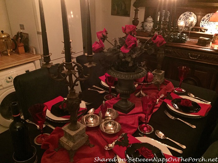 Table Setting for Halloween Dinner Party