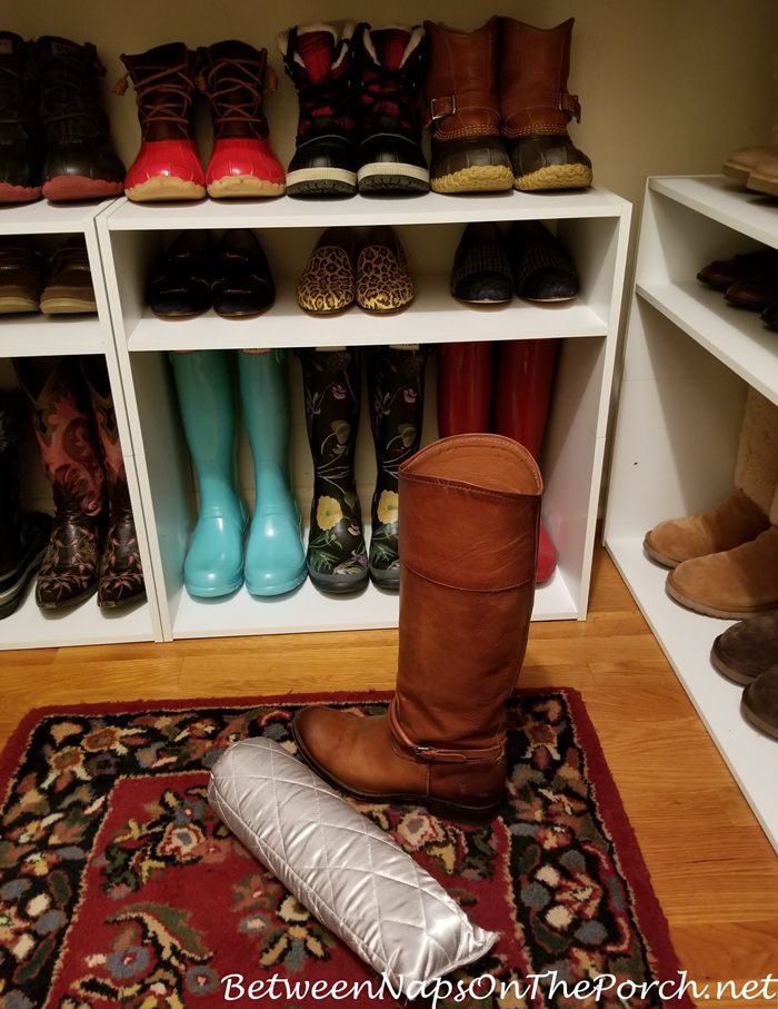 Storing best sale tall boots