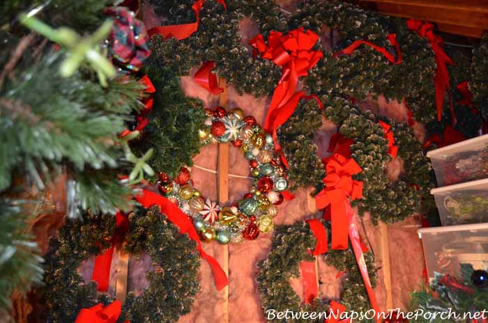 Wreath Storage Under Eaves