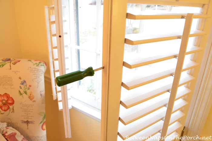 shutters plantation louvers interior loose repair tighten sagging fix