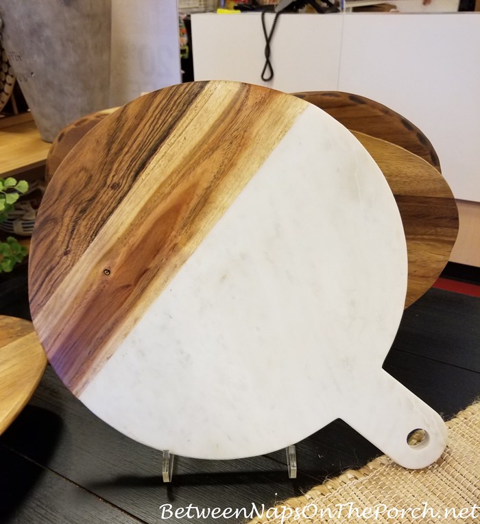 Wood and Marble Cutting Serving Board