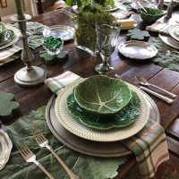 Cabbage Leaf Placemats for a St. Patrick's Day Table Setting