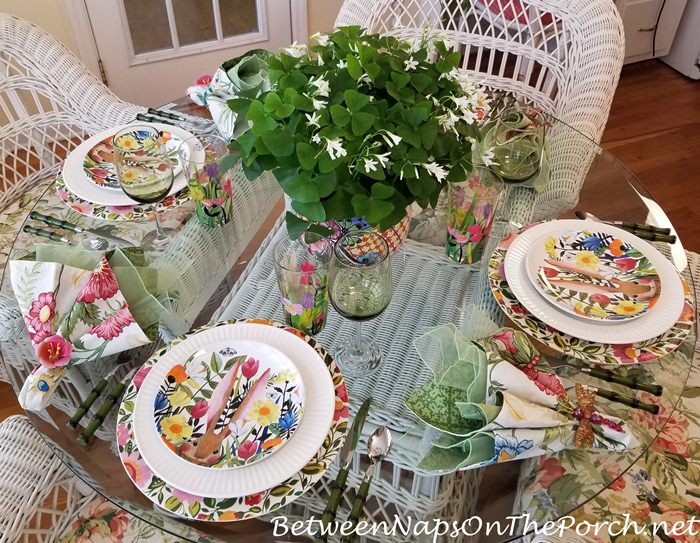 Floral Spring Table, Between Naps On The Porch Blog