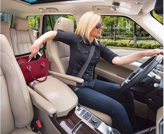 Handbag Holder for Car keeps handbag within easy reach