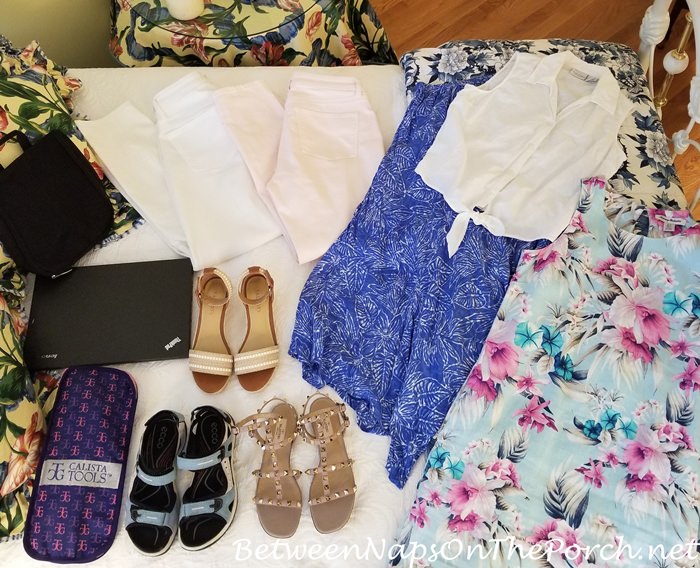 Clothes, Shoes for a Beach Vacation, Packing an Away Bag