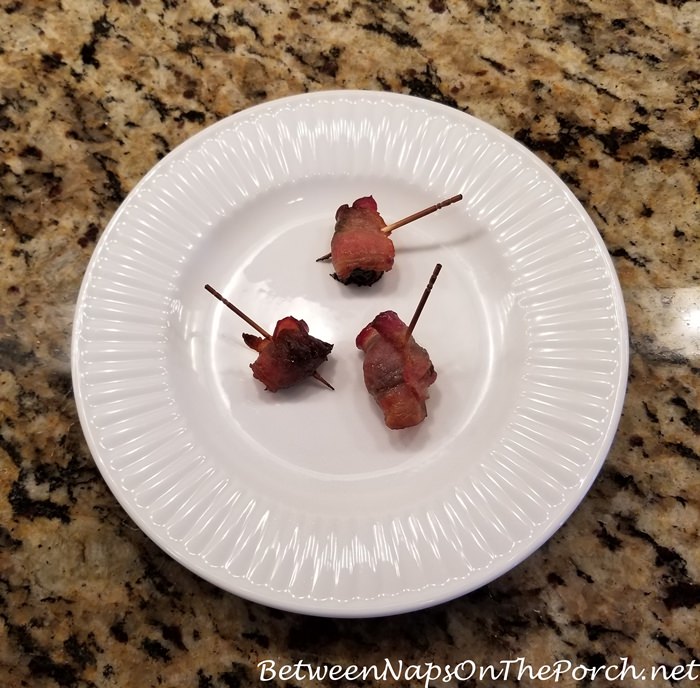 Appetizer, Bacon over dates or prunes