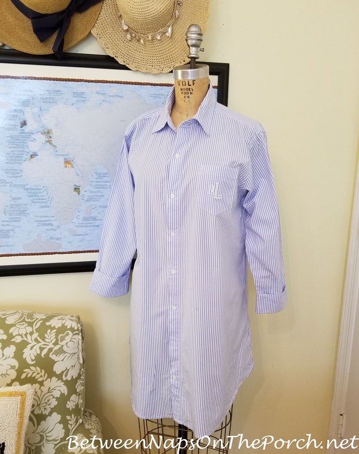 Lauren Ralph Lauren Sleep Shirt, Blue Striped