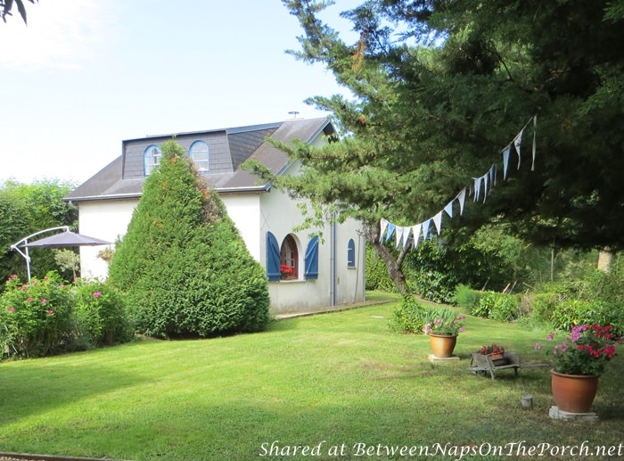 Beautiful French Cottage with Blue Shutters