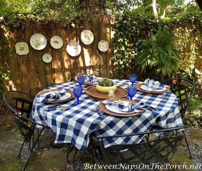 Moss Garden Table Setting – Between Naps on the Porch