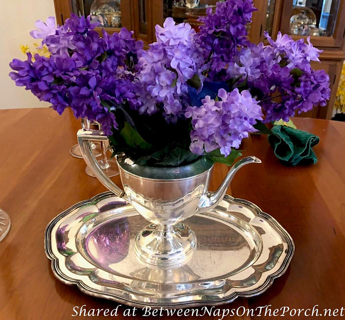 Lilac Floral Centerpiece for Dining