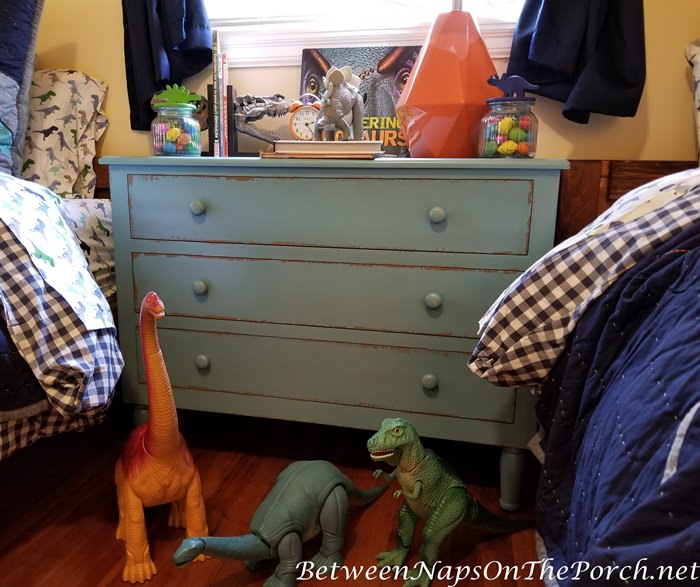 Blue Chest Bedside Table for Boy's Bedroom