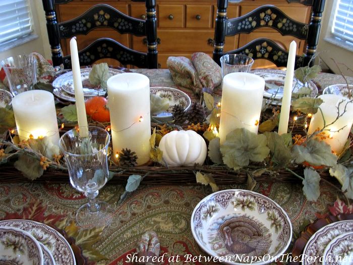 Candlelit Thanksgiving Autumn Fall Table