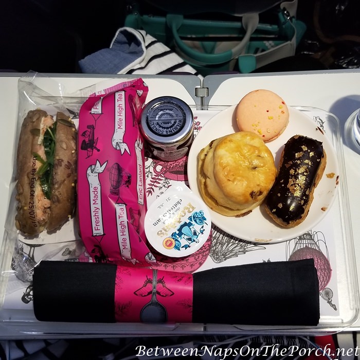 Having Mile High Tea on a Virgin Atlantic Flight