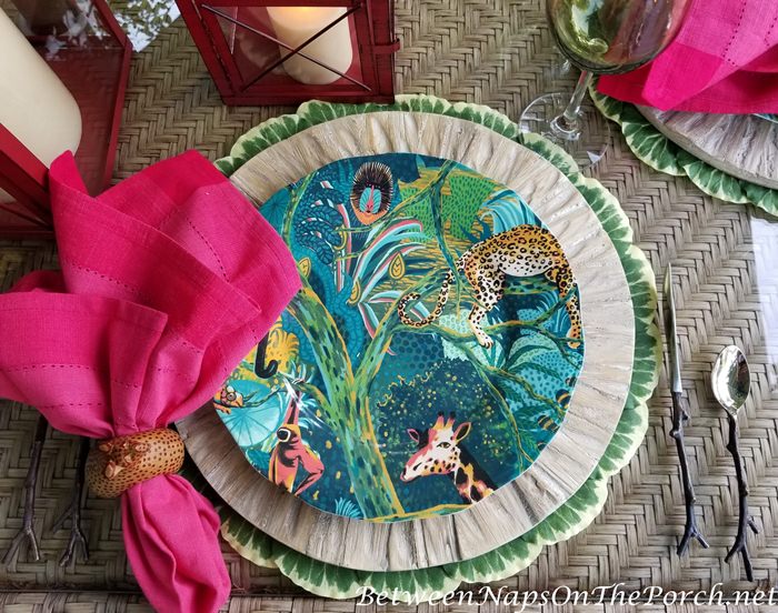 Jungle Dinner Plates for Safari Themed Table Setting