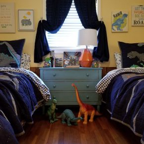 Vintage Dinosaur Toys for a Dinosaur Themed Boy's Bedroom