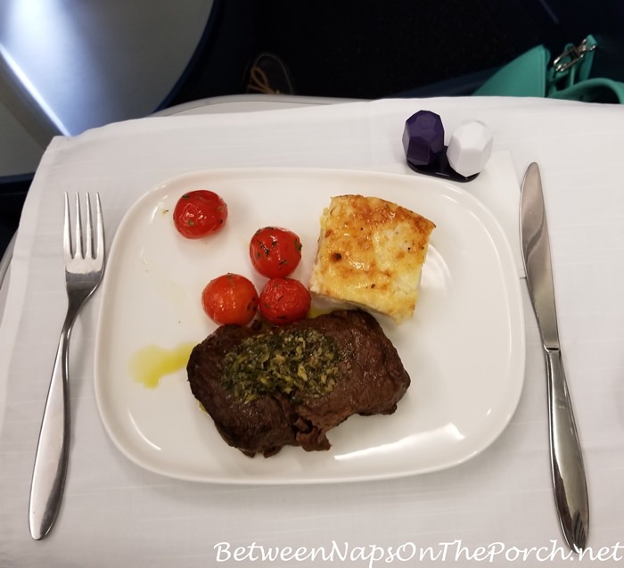 Yummy Steak on Delta One Flight