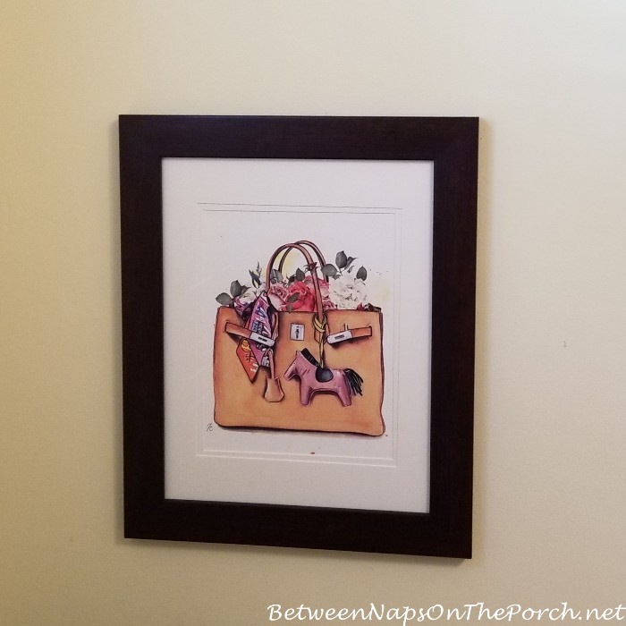 Hermes Birkin, Gold, Fashion Print, Art