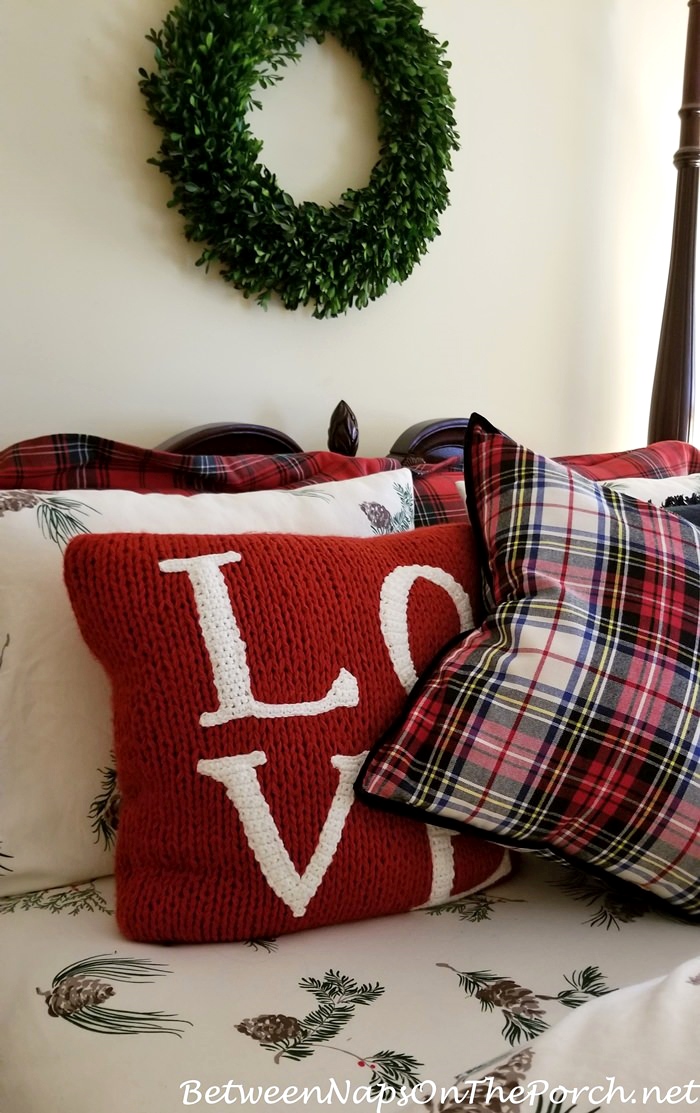 Dressing the bed for winter in plaid, flannel and tartan