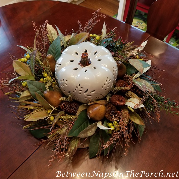 Pumpkin Wreath Fall Centerpiece