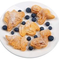 Dinosaur shaped Pancakes and Waffles