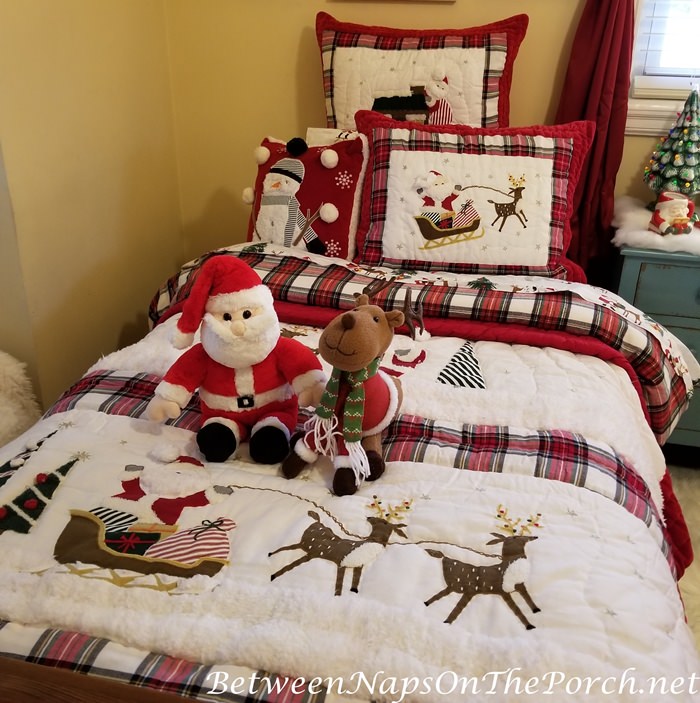 Christmas Bedroom Makeover for Children with Pottery Barn Kid's Santa ...