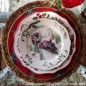 Christmas Table Setting, Better Homes & Gardens Christmas Train Plates