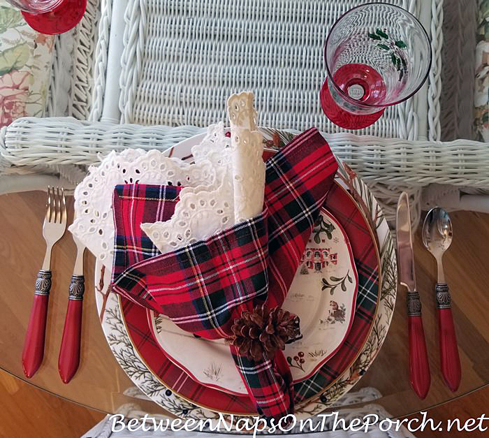 Christmas Table Setting, Between Naps On The Porch blog