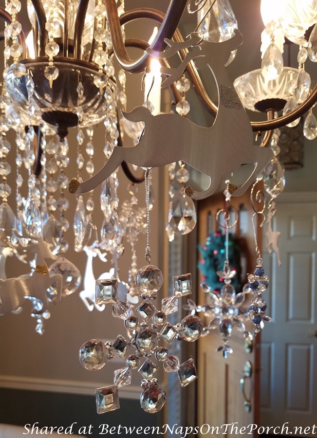 Hanging ornaments from Chandelier