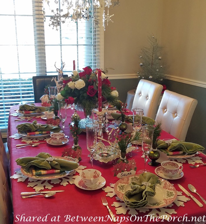 Setting the Table for a Christmas Tea party