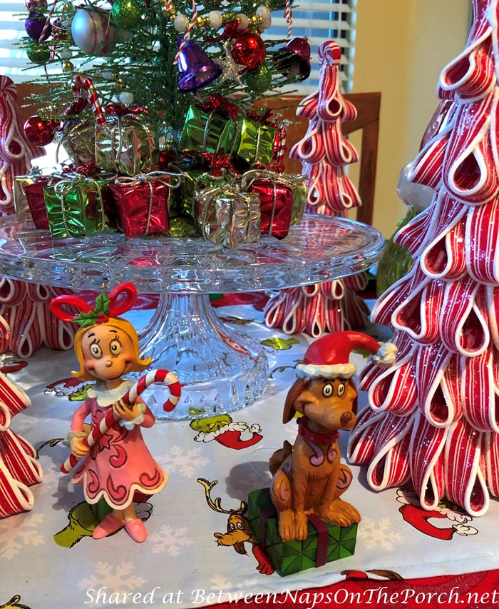 Grinch Style Christmas Tree Set of Two Bending Top Trees 