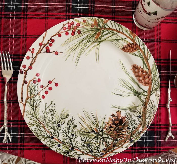 Woodland Berry Charger in Tartan Table Setting