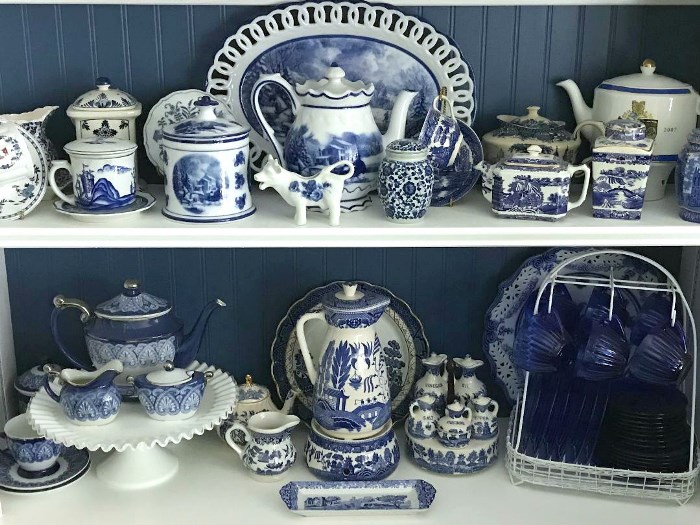 A Beautiful Blue White Vintage and Antique Dish Collection