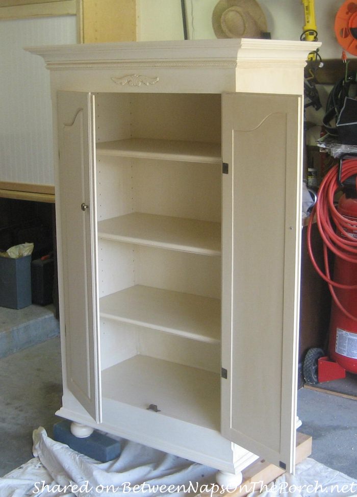 Cabinet Transformed for Storage