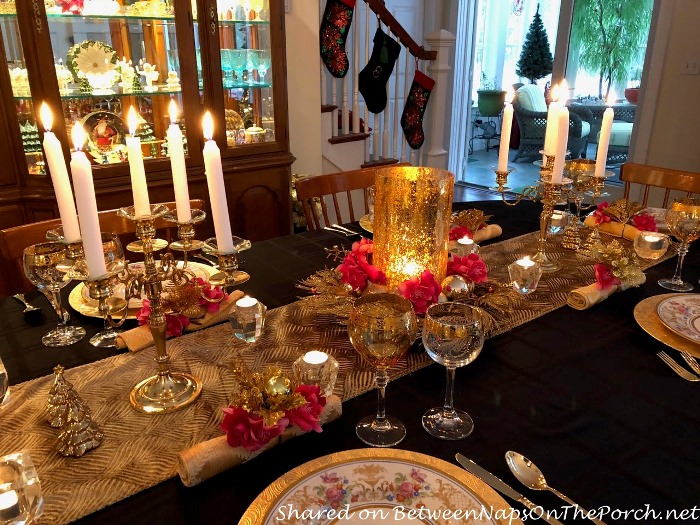 Candlelit Dinner in Pink, Gold and Silver