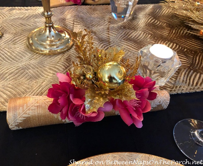 Unique way to display napkins in table setting