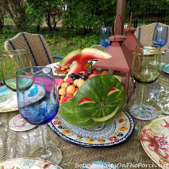 Watermelon Carved for Summer Fun Dining